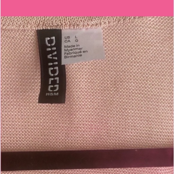 DIVIDED Women’s Blush Pink Open-Front Cardigan Sweater - Picture 5 of 5